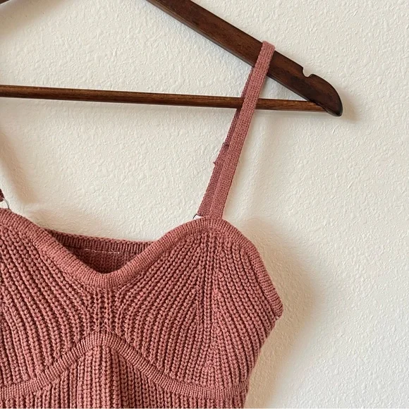 Free People Orange Ribbed Bustier Camisole - Picture 2 of 4